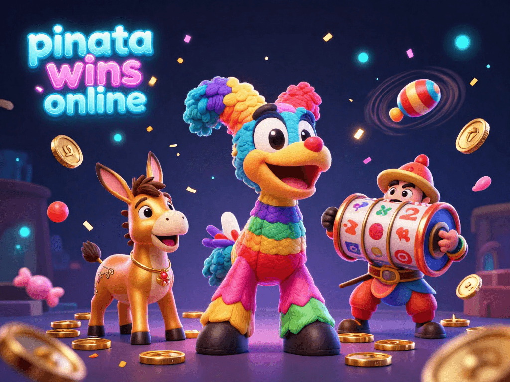 Engage in Pinata Wins online with vibrant character action and thrilling gaming moments amidst a colorful celebration.