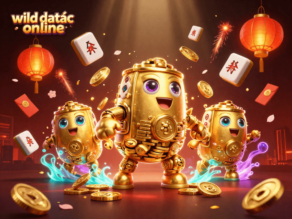 Engage with the wild đạo tặc online adventure featuring a golden golem surrounded by dynamic game elements.