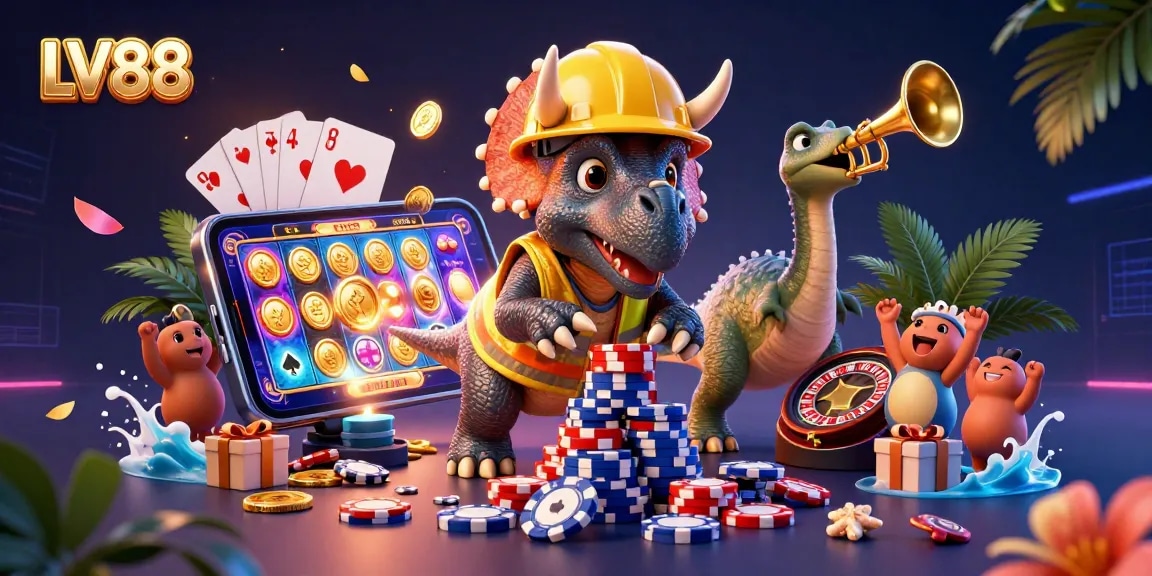 Win big with LV88 and vibrant casino fun featuring games and characters in a lively atmosphere.