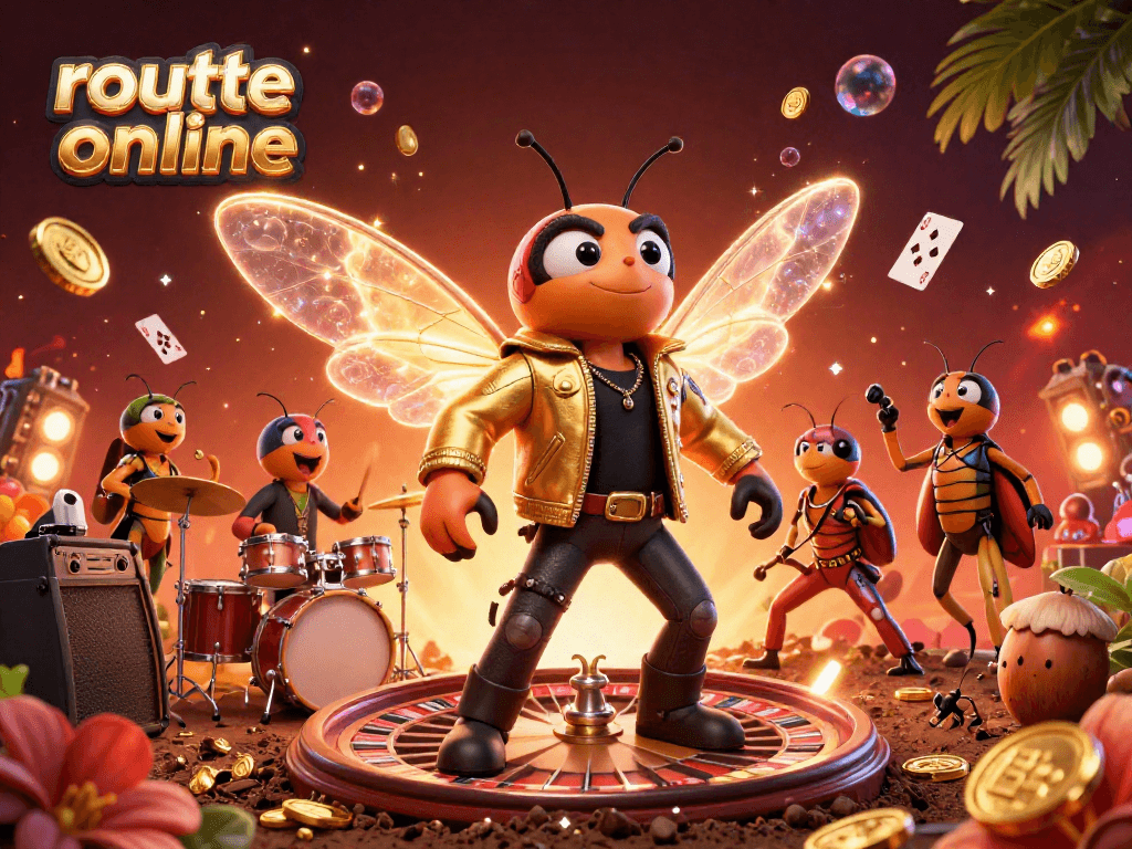 Experience roulette online with vibrant 3D characters amidst a lively casino atmosphere.
