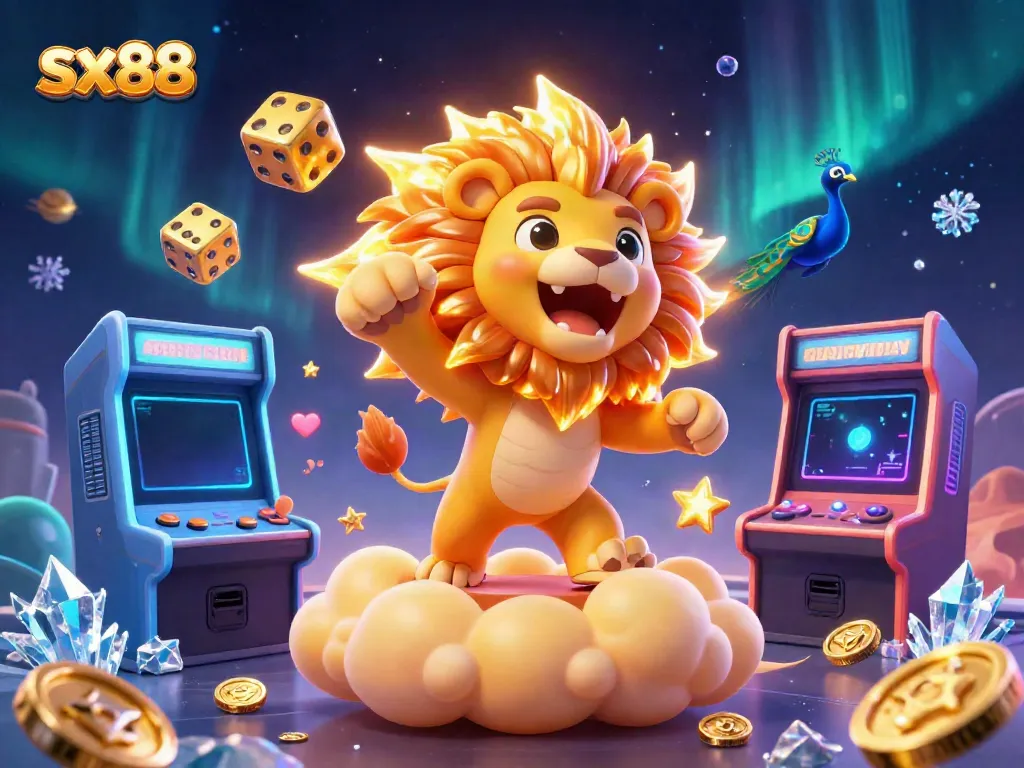 Experience the vibrant world of sx88 with engaging characters and dynamic gambling game elements.
