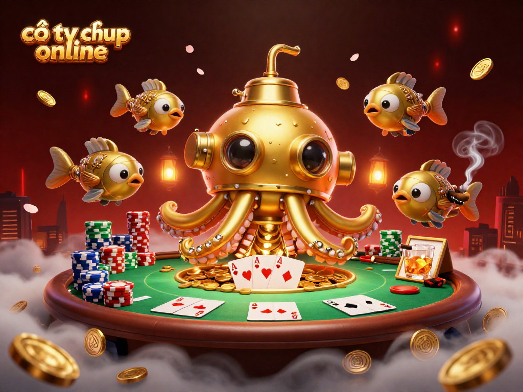 Engage in cờ tỷ phú online with a vibrant 3D casino-themed scene featuring unique characters and elements.