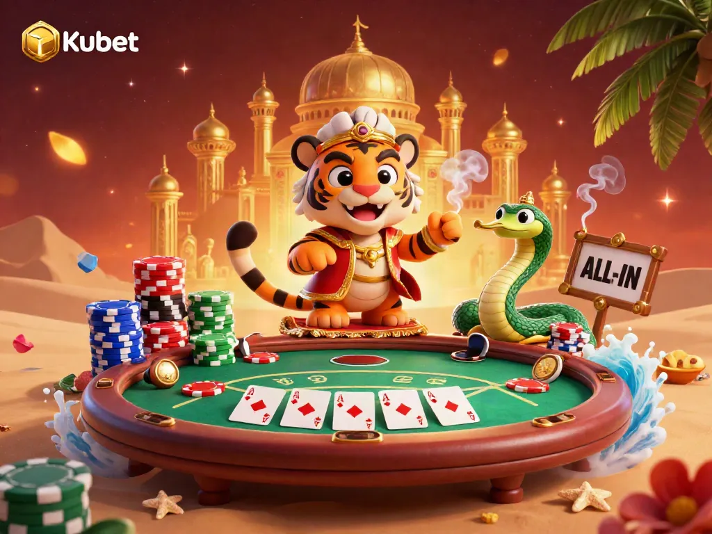 Experience thrilling gameplay at Kubet's vibrant online casino with a dynamic Arabian Nights theme.