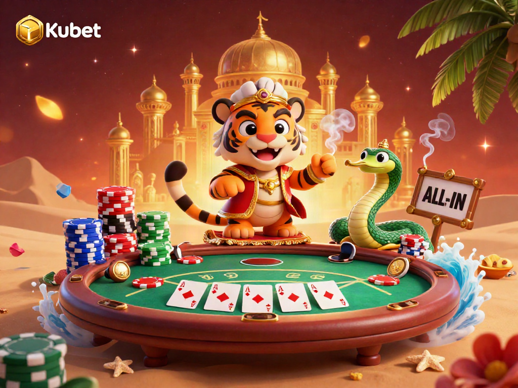 Experience thrilling gameplay at Kubet's vibrant online casino with a dynamic Arabian Nights theme.