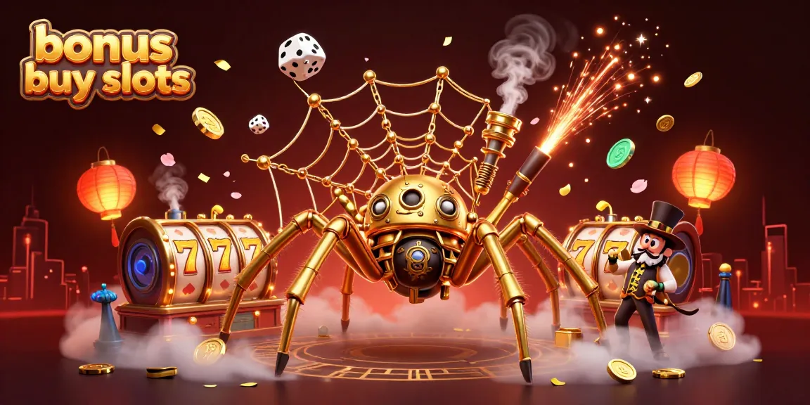 Engage with bonus buy slots in a vibrant steampunk casino scene full of dynamic action.