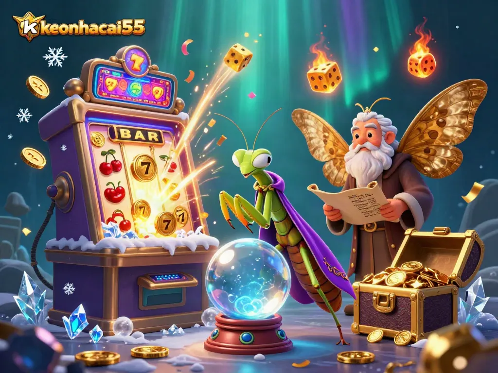 Experience exciting gaming at keonhacai55 with an enchanting 3D casino scene brimming with vibrant details.