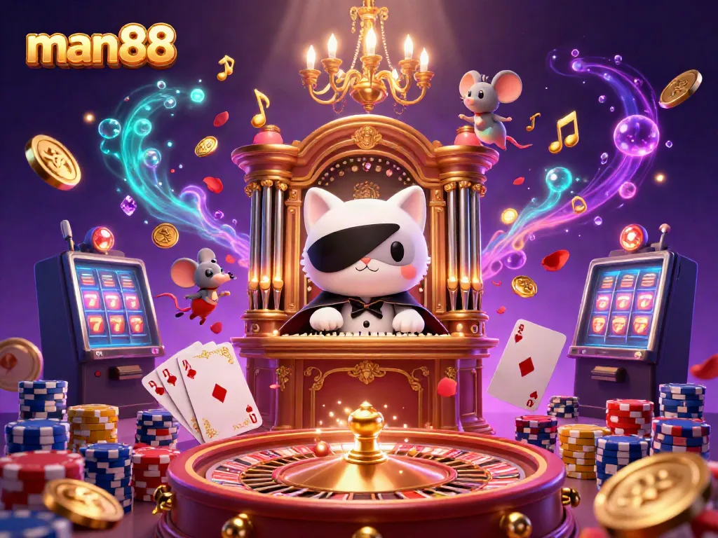 Experience the exciting world of man88 casino with vibrant characters, glowing elements, and dynamic game visuals.
