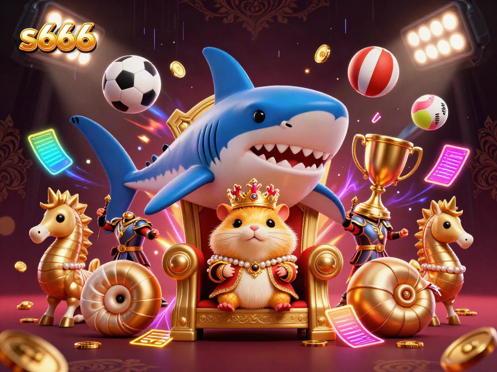 Engage with gaming excitement at s666, featuring a royal hamster king and dynamic sports elements.