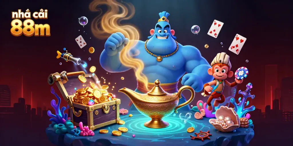 Engage in thrilling action at nhà cái 88m with vibrant characters and casino elements bursting with excitement.