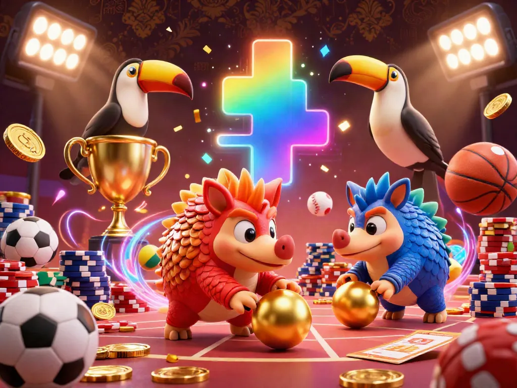 Engage in thrilling action at PH222's vibrant casino with pangolins and golden poker chips in a dynamic game.