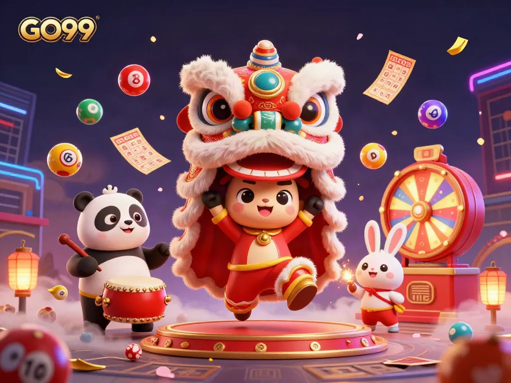Engage with GO99's dynamic casino experience featuring exciting characters and vibrant game elements.