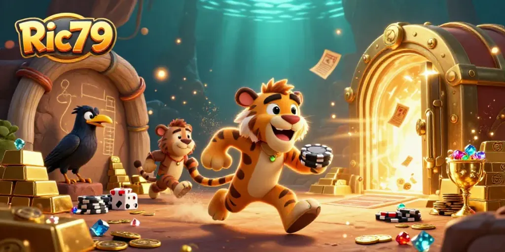 Experience the excitement of sports betting with Ric79 in a colorful, dynamic prehistoric casino.