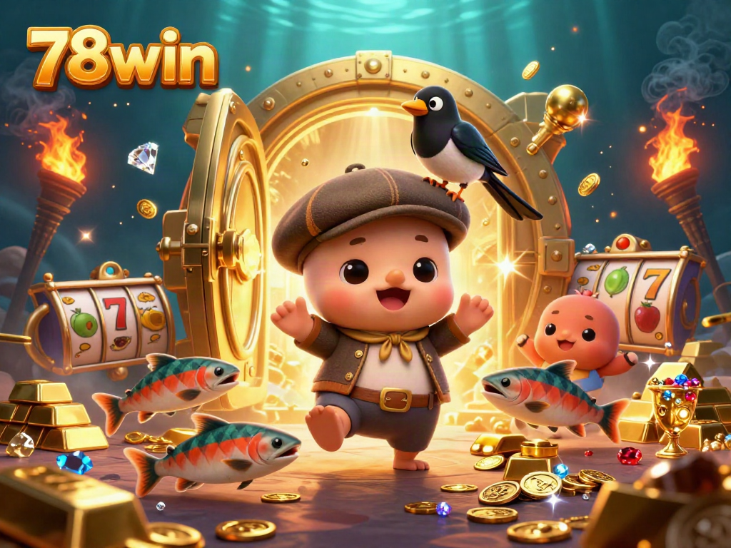 Engage with thrilling slots and chances at 78win with playful Nessie and treasure elements