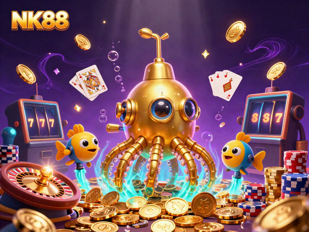 Engage in high-stakes gaming with NK88, featuring a stunning underwater casino adventure.