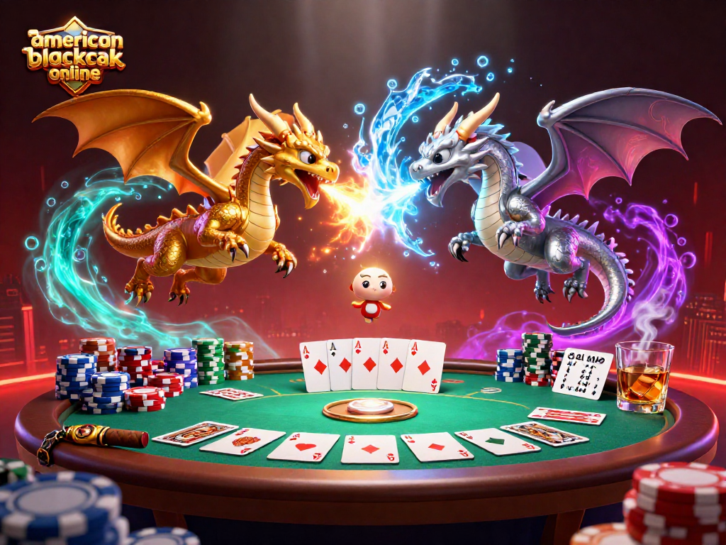 Engage with american blackjack online as dynamic dragons depict thrilling gameplay.