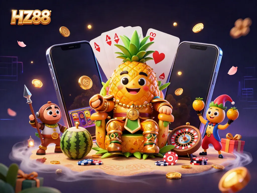 Experience thrilling casino action with HZ88's vibrant characters and dynamic gaming elements.