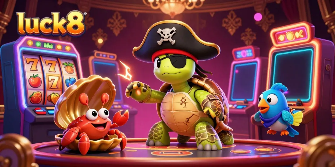 Engage with luck8's vibrant casino gameplay featuring playful characters and dynamic slots.