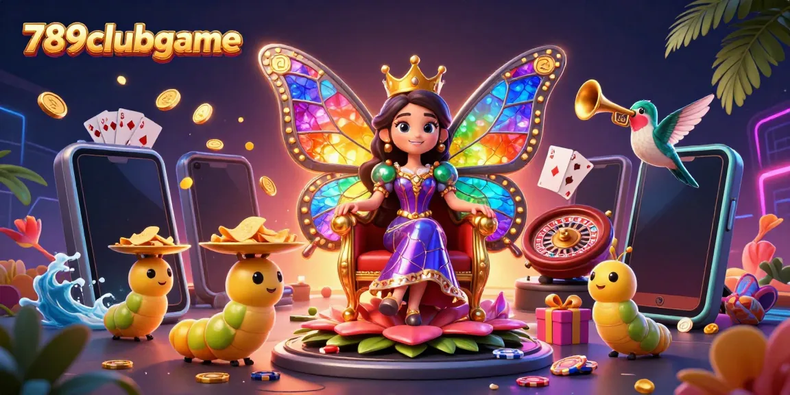 Experience the excitement at 789clubgame with vibrant illustrations featuring casino games and characters.