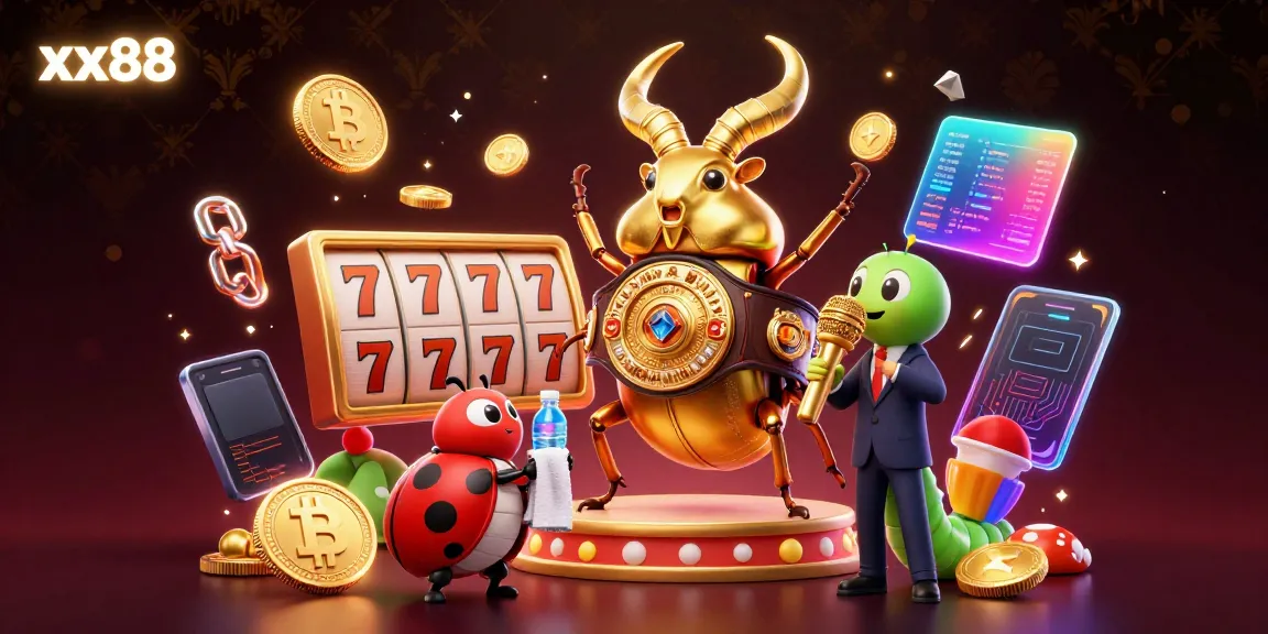 Experience the excitement of gambling at xx88 with vibrant slot elements and dynamic 3D characters.