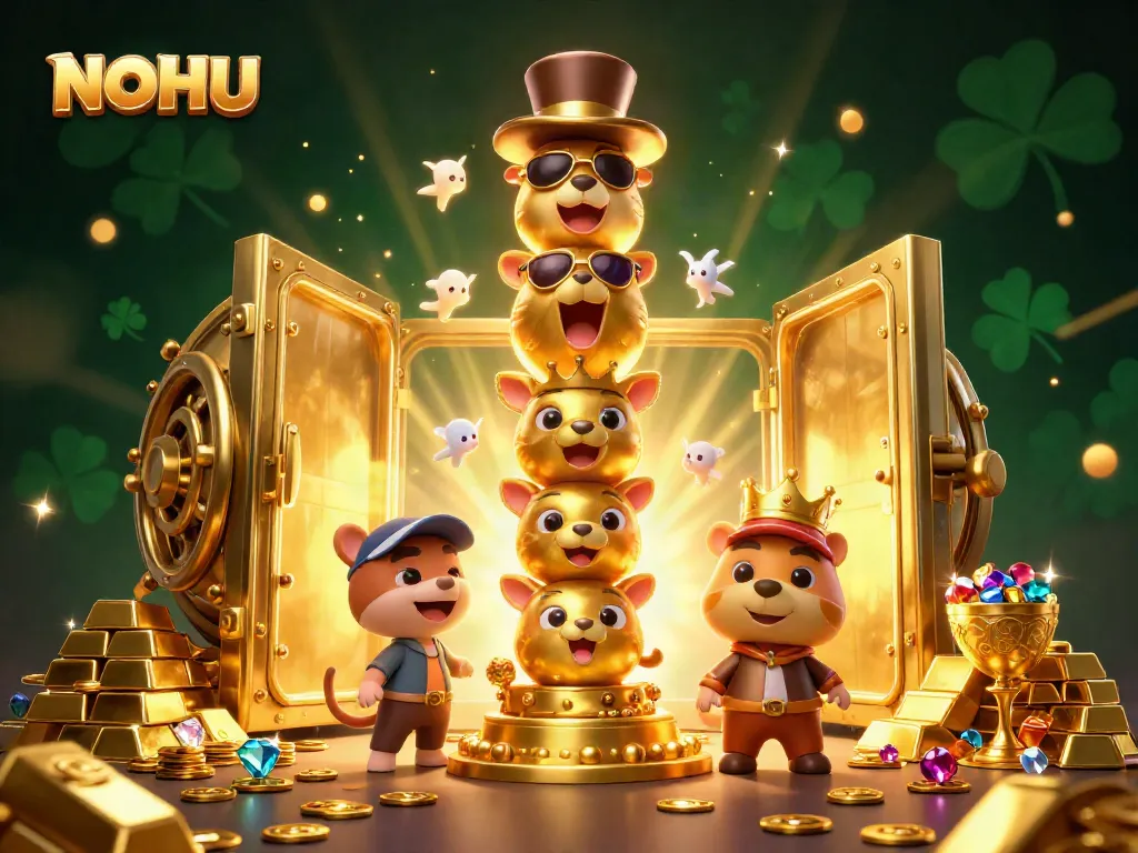 Nurture your casino spins with engaging NOHU themed illustrations showcasing vibrant gaming adventures.