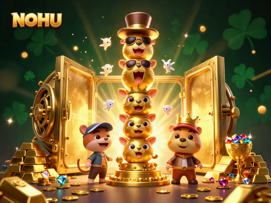 Nurture your casino spins with engaging NOHU themed illustrations showcasing vibrant gaming adventures.