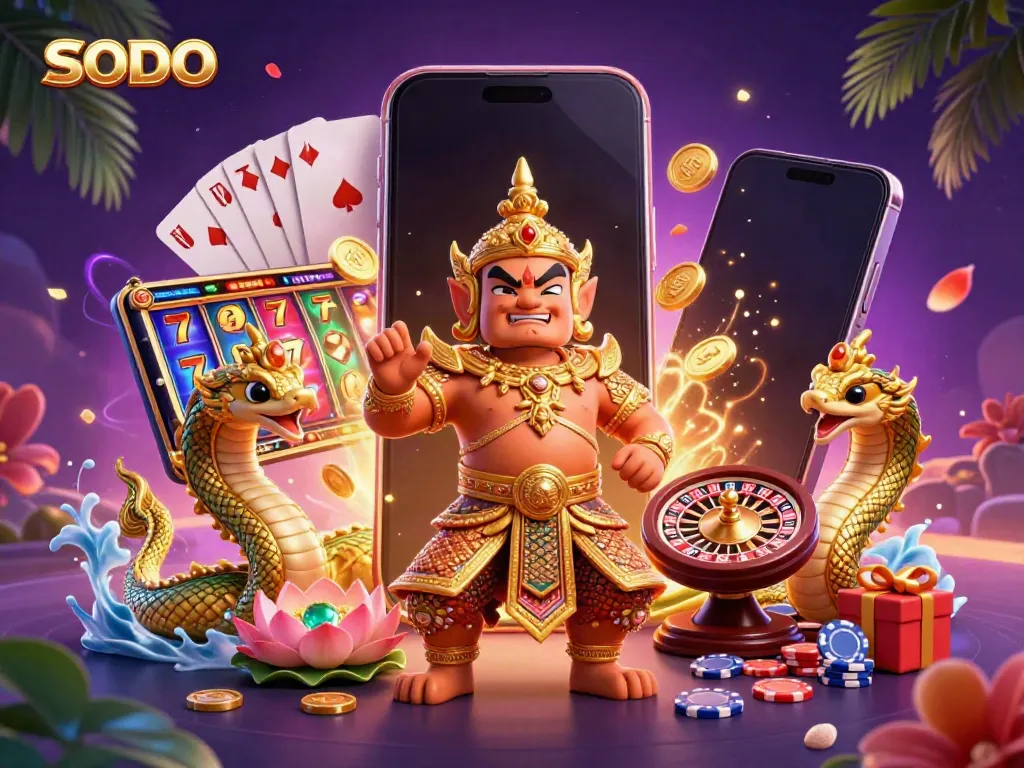 SODO enhances your gaming experience with vibrant slot elements and friendly guardian characters.
