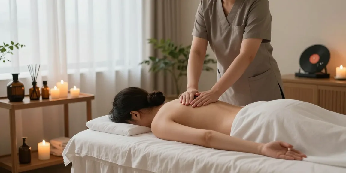 남양주출장안마 massage therapy session in calming spa environment with warm ambiance and natural light.